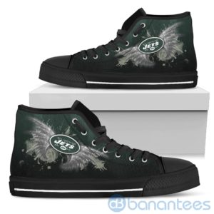 Wings Pattern And Logo Of New York Jets High Top Shoes Product Photo