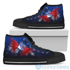 Wings Pattern And Logo Of New York Rangers High Top Shoes Product Photo