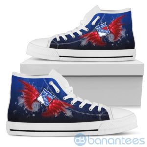Wings Pattern And Logo Of New York Rangers High Top Shoes Product Photo