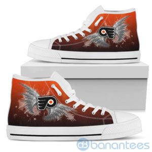 Wings Pattern And Logo Of Philadelphia Flyers High Top Shoes Product Photo