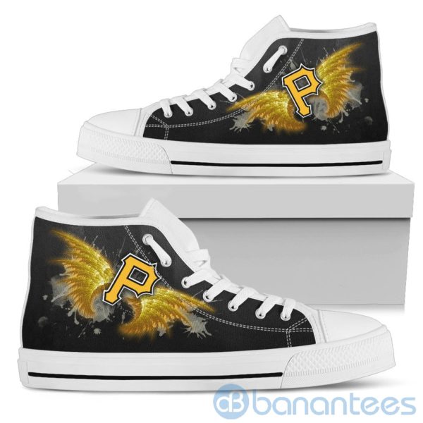 Wings Pattern And Logo Of Pittsburgh Pirates High Top Shoes Product Photo
