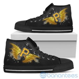 Wings Pattern And Logo Of Pittsburgh Pirates High Top Shoes Product Photo