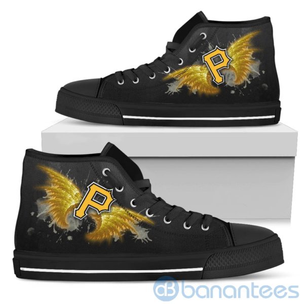 Wings Pattern And Logo Of Pittsburgh Pirates High Top Shoes Product Photo