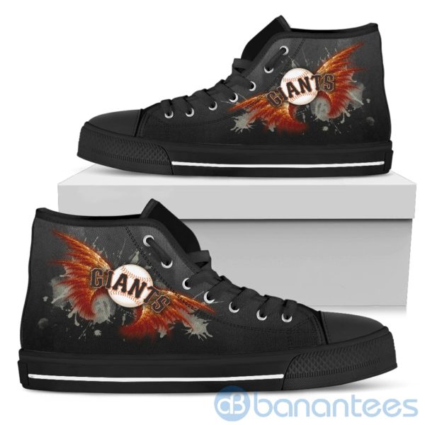 Wings Pattern And Logo Of San Francisco Giants High Top Shoes Product Photo