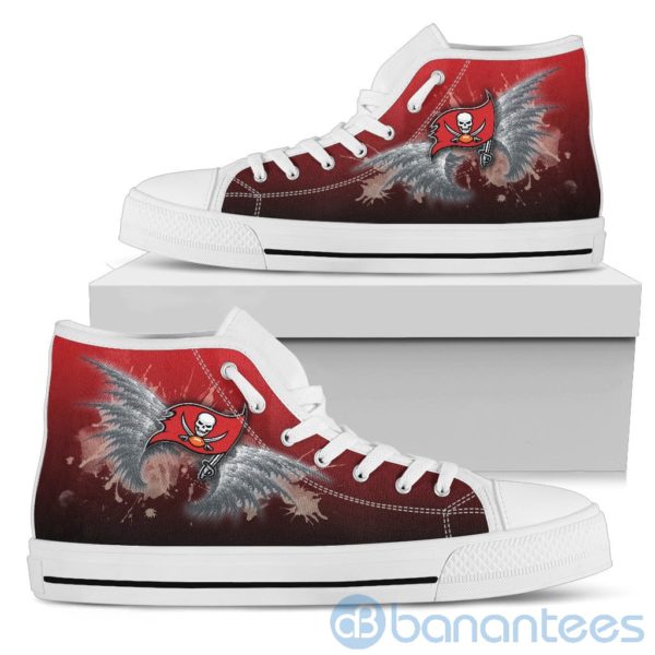 Wings Pattern And Logo Of Tampa Bay Buccaneers High Top Shoes Product Photo