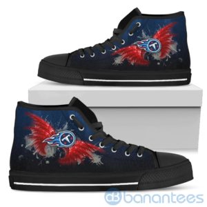 Wings Pattern And Logo Of Tennessee Titans High Top Shoes Product Photo