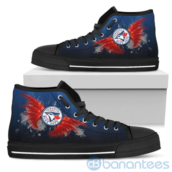 Wings Pattern And Logo Of Toronto Blue Jays High Top Shoes Product Photo