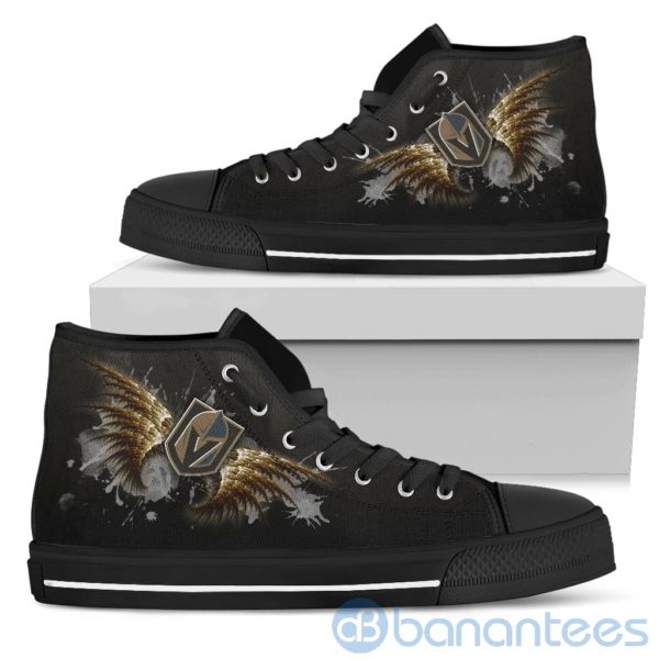Wings Pattern And Logo Of Vegas Golden Knights High Top Shoes Product Photo