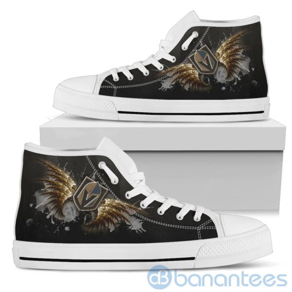 Wings Pattern And Logo Of Vegas Golden Knights High Top Shoes Product Photo