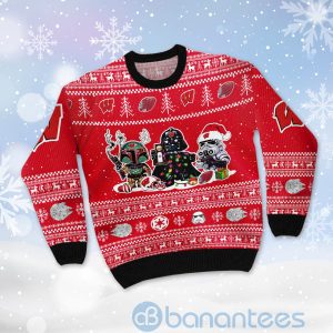 Wisconsin Badgers Star Wars Ugly Christmas 3D Sweater Product Photo