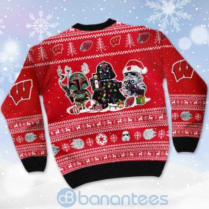 Wisconsin Badgers Star Wars Ugly Christmas 3D Sweater Product Photo