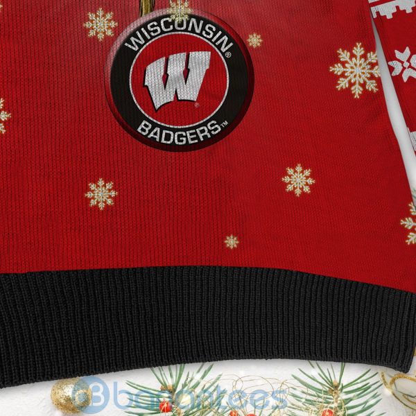 Wisconsin Badgers Team Grinch Ugly Christmas 3D Sweater Product Photo