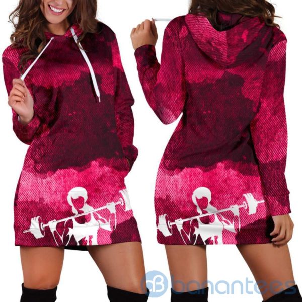 Women Lift Gym Lover Hoodie Dress For Women Product Photo