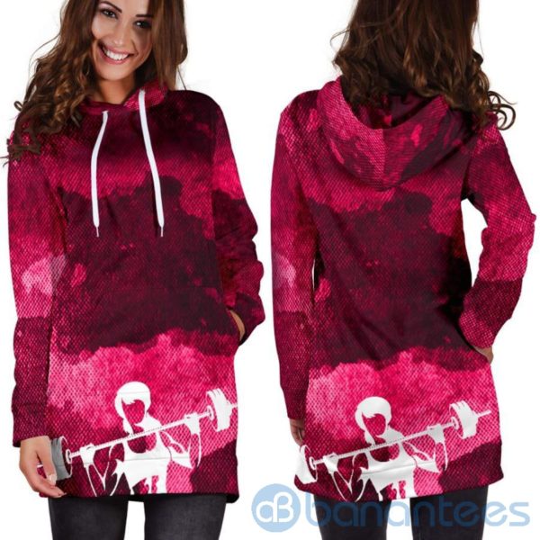 Women Lift Gym Lover Hoodie Dress For Women Product Photo