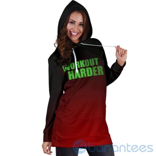 Workout Harder Hoodie Dress For Women Product Photo