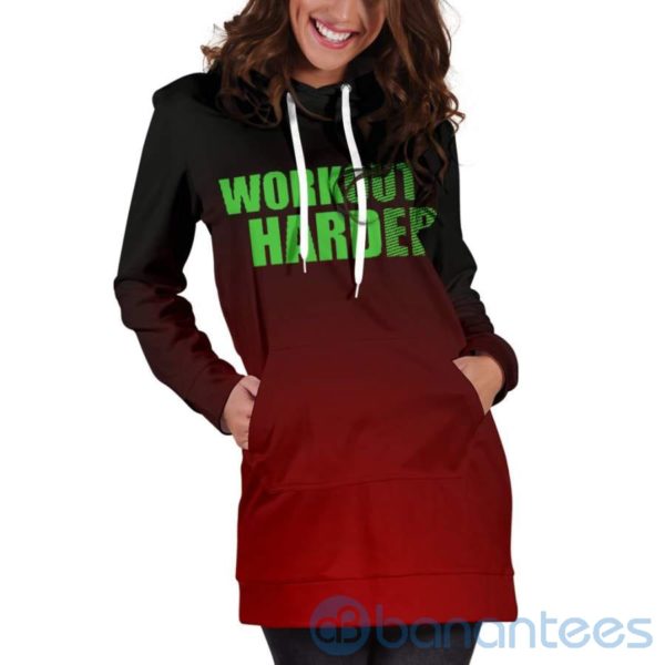 Workout Harder Hoodie Dress For Women Product Photo