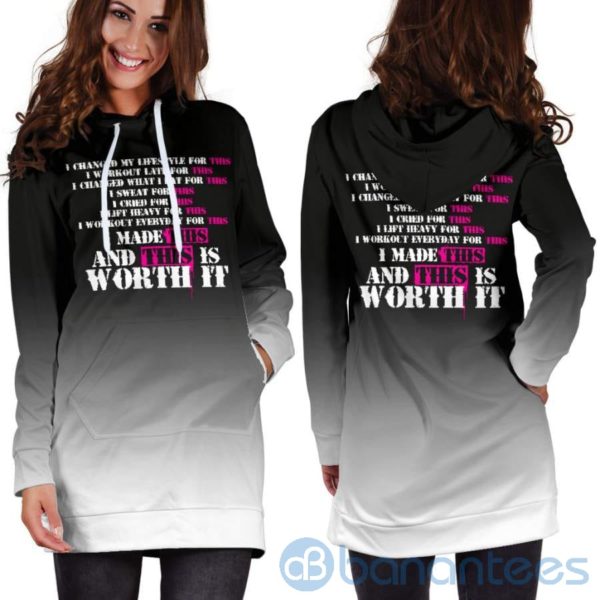 Worth It Hoodie Dress For Women Product Photo