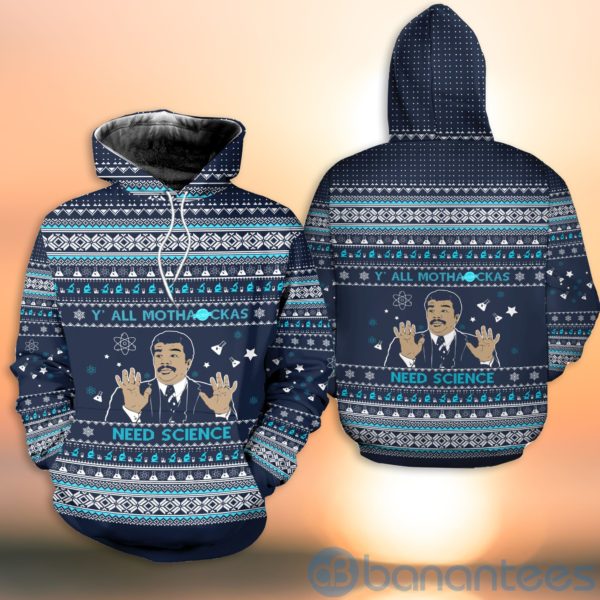 Y'all Mothackas Need Science Christmas All Over Printed 3D Shirt Product Photo