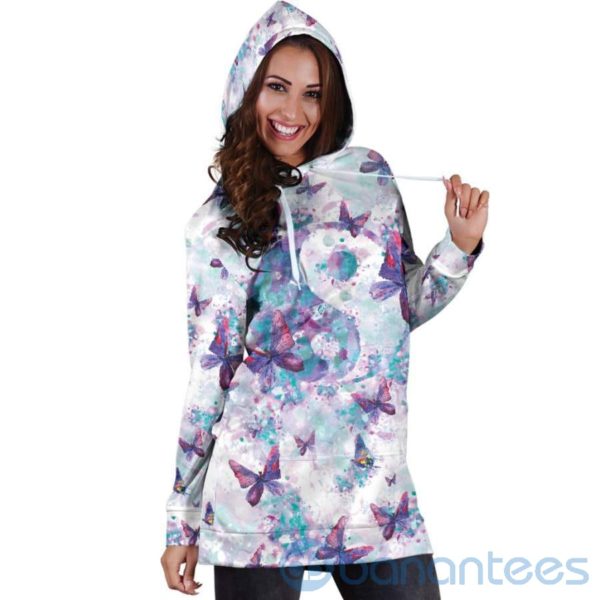 Yin Yang Butterfly Hoodie Dress For Women Product Photo