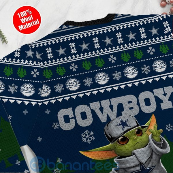 Yoda Baby Love Dallas Cowboys Ugly Christmas 3D Sweater Product Photo