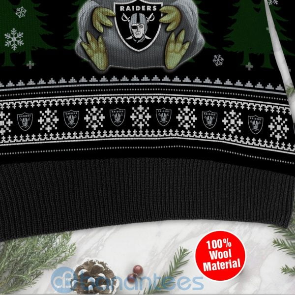 Yoda Baby Love Oakland Raiders Ugly Christmas 3D Sweater Product Photo