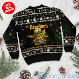 Yoda Baby Love Pittsburgh Steelers Ugly Christmas 3D Sweater Product Photo