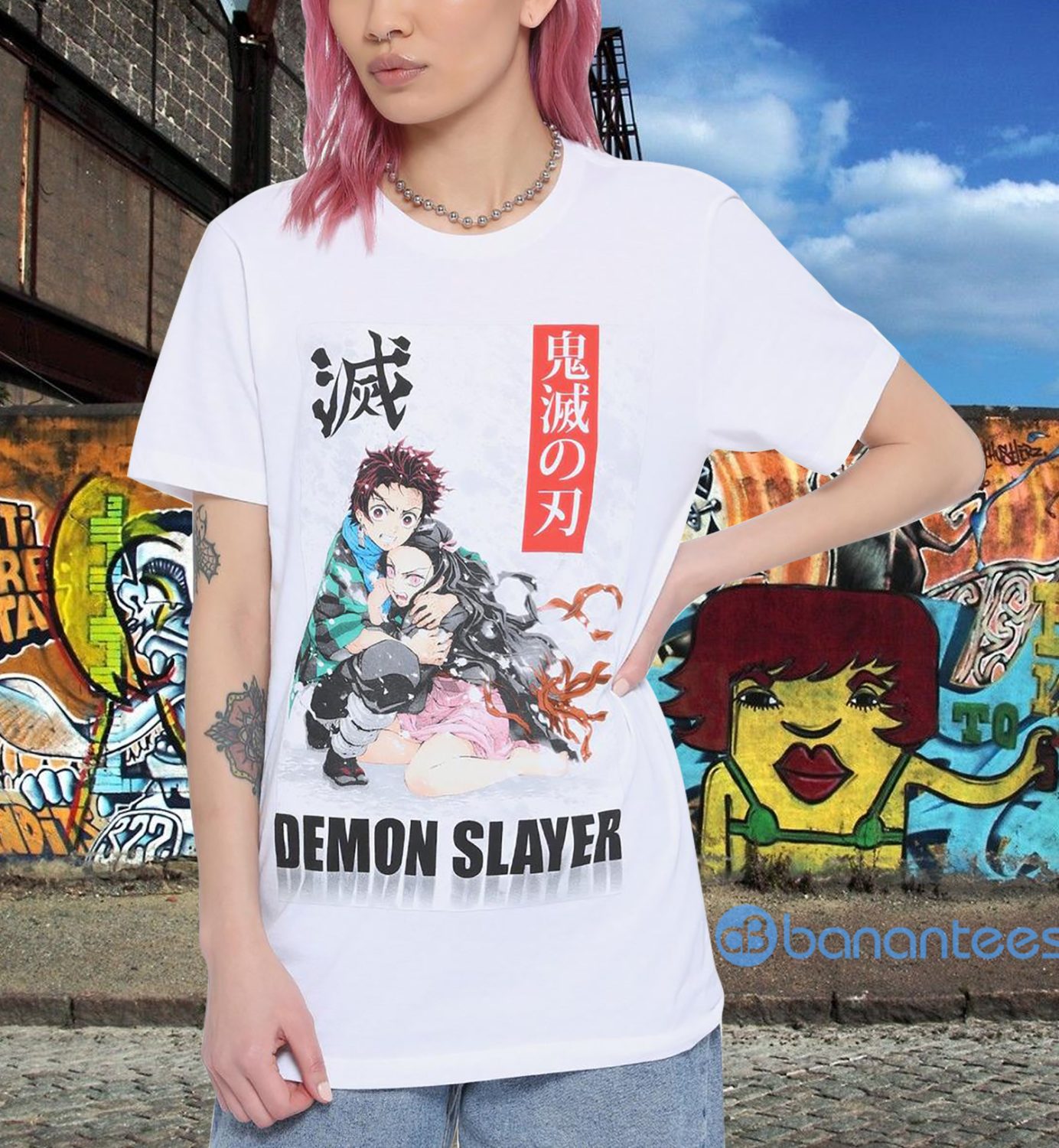 13389604-hi.jpg Demon Slayer Tanjiro And Nezuko T Shirt For Men And Women Product Photo