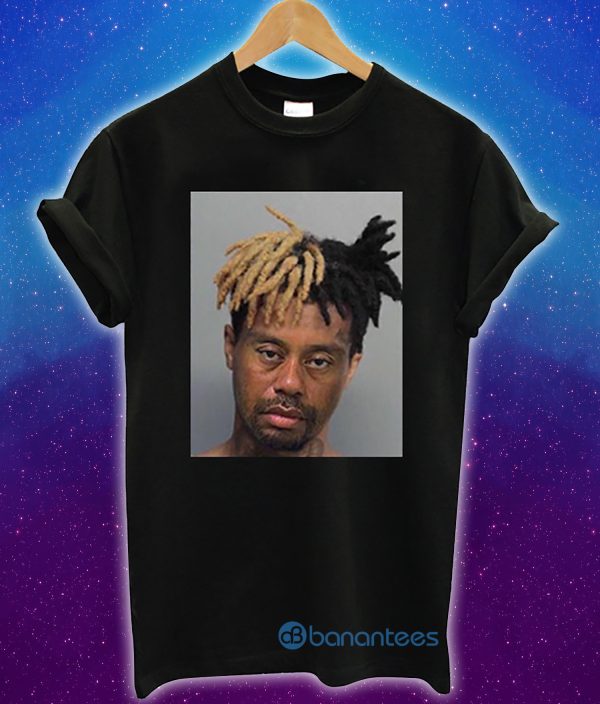 Tiger Woods Mugshot Hair Rock Style T Shirt Product Photo