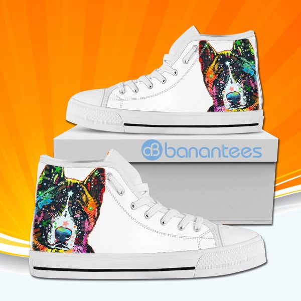 Akita Dog Animal Cute High Top Canvas Shoes Sneakers Custom Shoes Product Photo