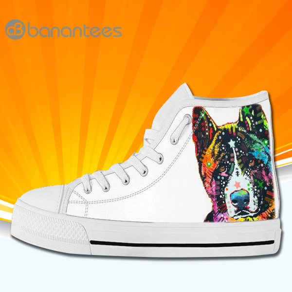 Akita Dog Animal Cute High Top Canvas Shoes Sneakers Custom Shoes Product Photo
