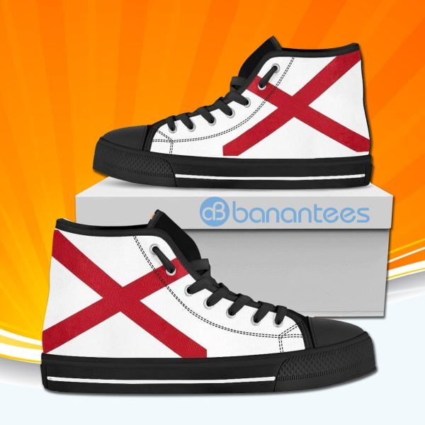 Alabama State Flag High Top Canvas Shoes Sneakers For Men And Women Product Photo