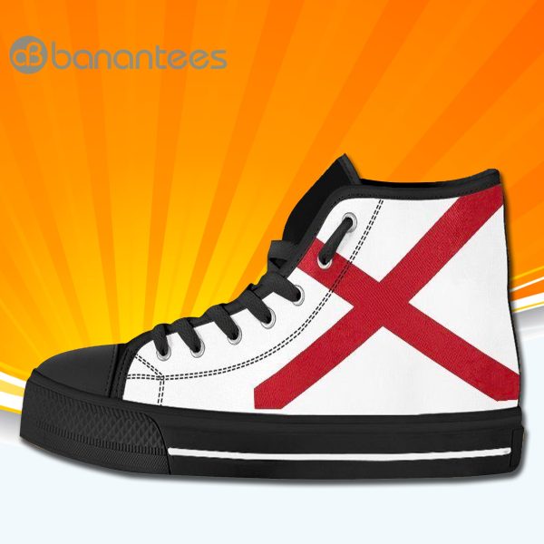 Alabama State Flag High Top Canvas Shoes Sneakers For Men And Women Product Photo
