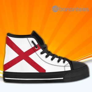Alabama State Flag High Top Canvas Shoes Sneakers For Men And Women Product Photo
