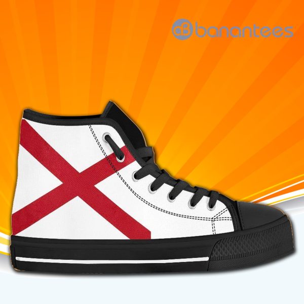 Alabama State Flag High Top Canvas Shoes Sneakers For Men And Women Product Photo