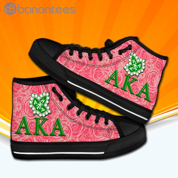 Alpha Kappa Alpha Rose High Top Canvas Shoes Sneakers Product Photo