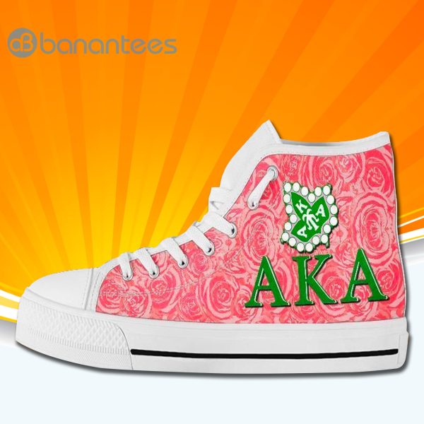 Alpha Kappa Alpha Rose High Top Canvas Shoes Sneakers Product Photo
