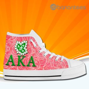 Alpha Kappa Alpha Rose High Top Canvas Shoes Sneakers Product Photo