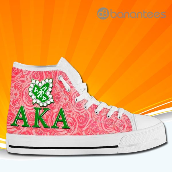 Alpha Kappa Alpha Rose High Top Canvas Shoes Sneakers Product Photo