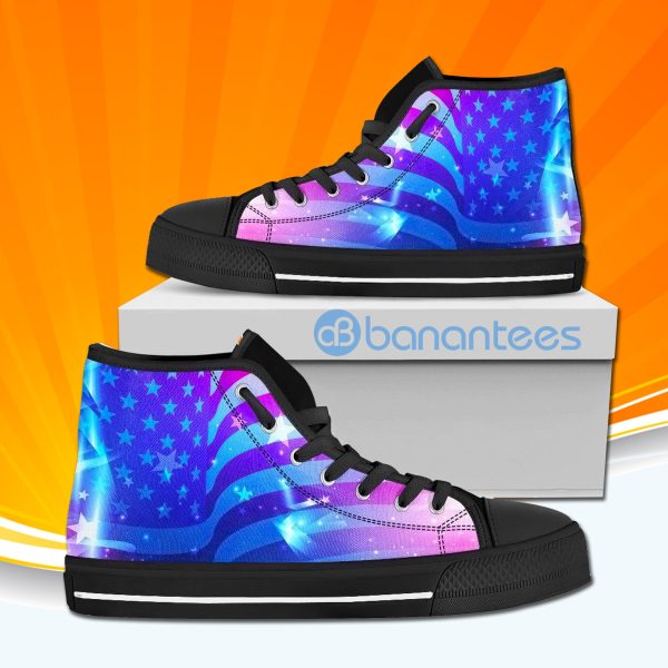 American Us Flag High Top Canvas Shoes Sneakers For Men And Women Product Photo