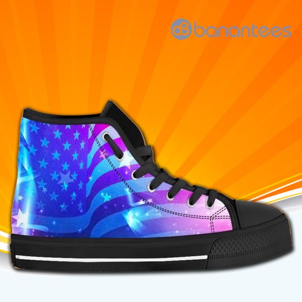 American Us Flag High Top Canvas Shoes Sneakers For Men And Women Product Photo