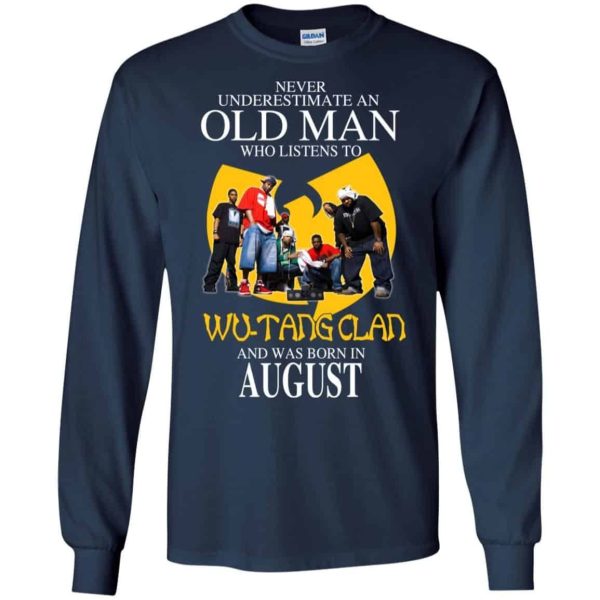An Old Man Who Listens To Wu Tang Clan And Was Born In August T Shirts Hoodie Birthday Gift Product Photo