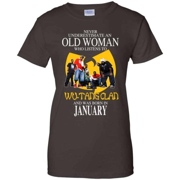An Old Woman Who Listens To Wu Tang Clan And Was Born In January T Shirts Hoodie Birthday Gift Product Photo