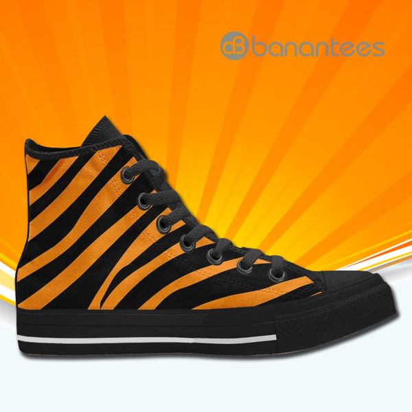 Animal Skin Tiger Print High Top Canvas Shoes Sneakers Product Photo