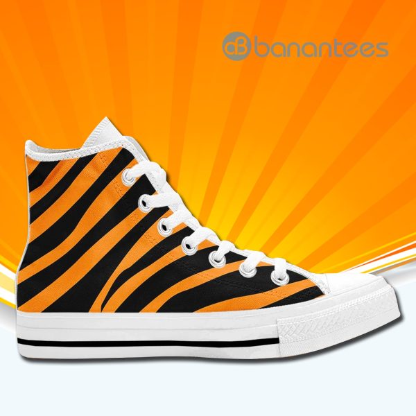 Animal Skin Tiger Print High Top Canvas Shoes Sneakers Product Photo