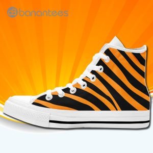 Animal Skin Tiger Print High Top Canvas Shoes Sneakers Product Photo