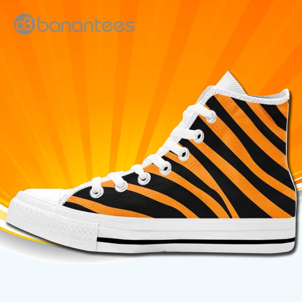 Animal Skin Tiger Print High Top Canvas Shoes Sneakers Product Photo