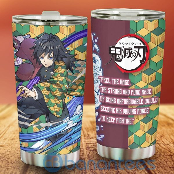 Anime Tumbler Demon Slayer Giyuu Tomioka Feel The Rage The Strong And Rage Tumbler Product Photo
