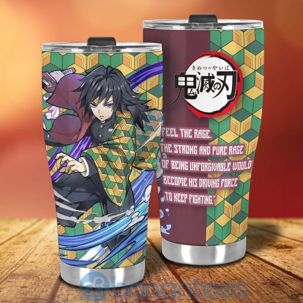 Anime Tumbler Demon Slayer Giyuu Tomioka Feel The Rage The Strong And Rage Tumbler Product Photo