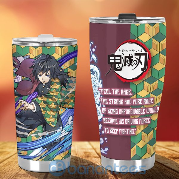 Anime Tumbler Demon Slayer Giyuu Tomioka Feel The Rage The Strong And Rage Tumbler Product Photo