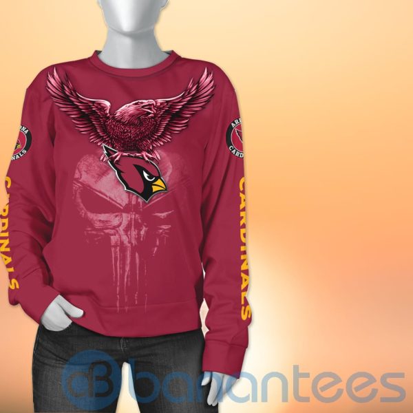 Arizona Cardinals NFL Logo Eagle Skull 3D All Over Printed Shirt Product Photo